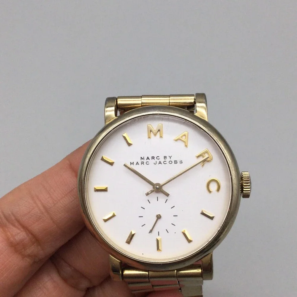 Marc By Marc Jacobs Womens Watch 36mm Gold Tone Bracelet MBM3243